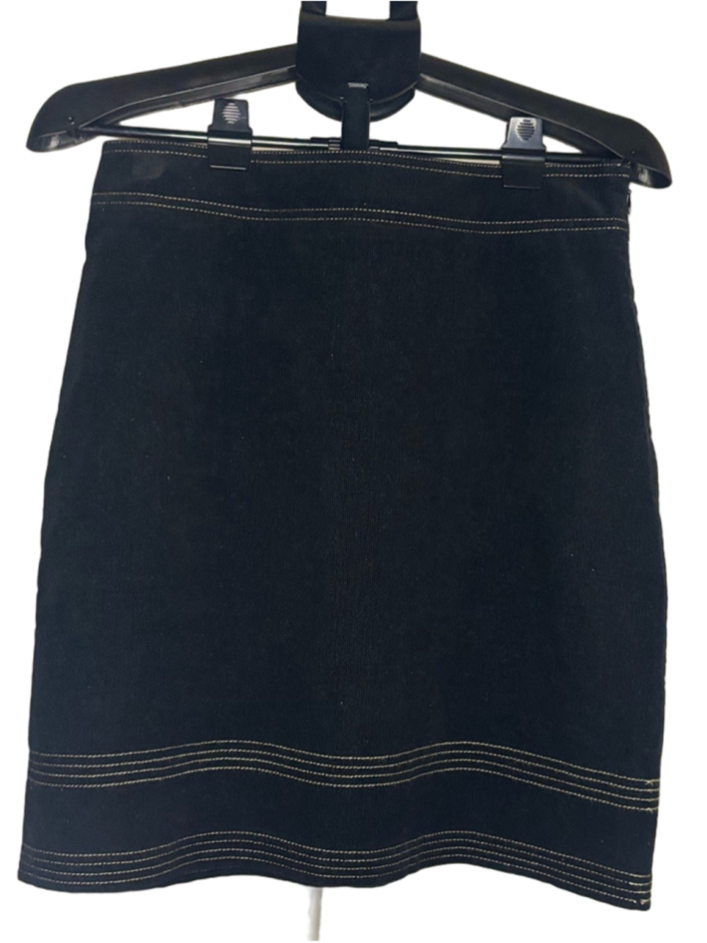 Boden Corduroy Contrast Stitch Black Pencil Women’s Skirt Size 4